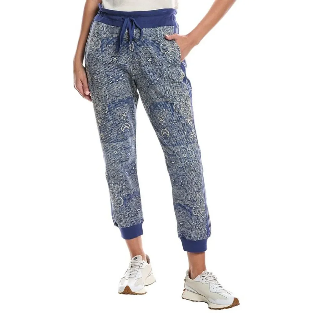 Johnny Was Womens  Relaxed Jogger, Blue